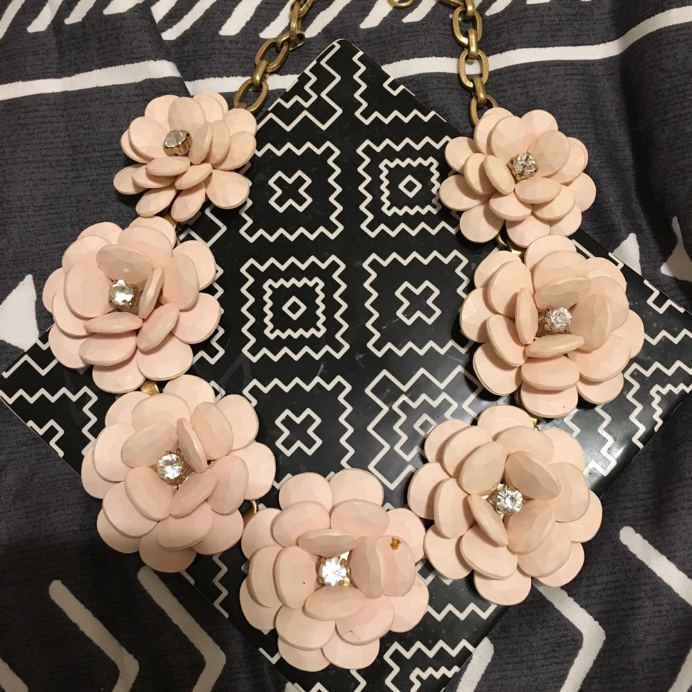 Jcrew Pink Floral Necklace